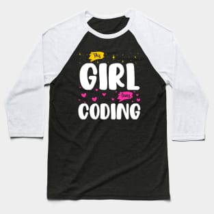 This Girl Loves Coding - Tech Enthusiast Baseball T-Shirt